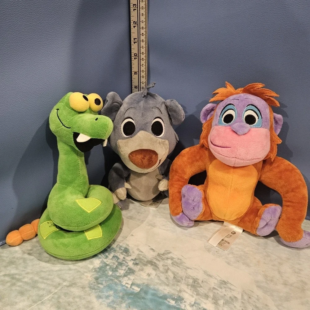 Disney Jungle Book Plush Bundle Baloo Kaa King Louie 8